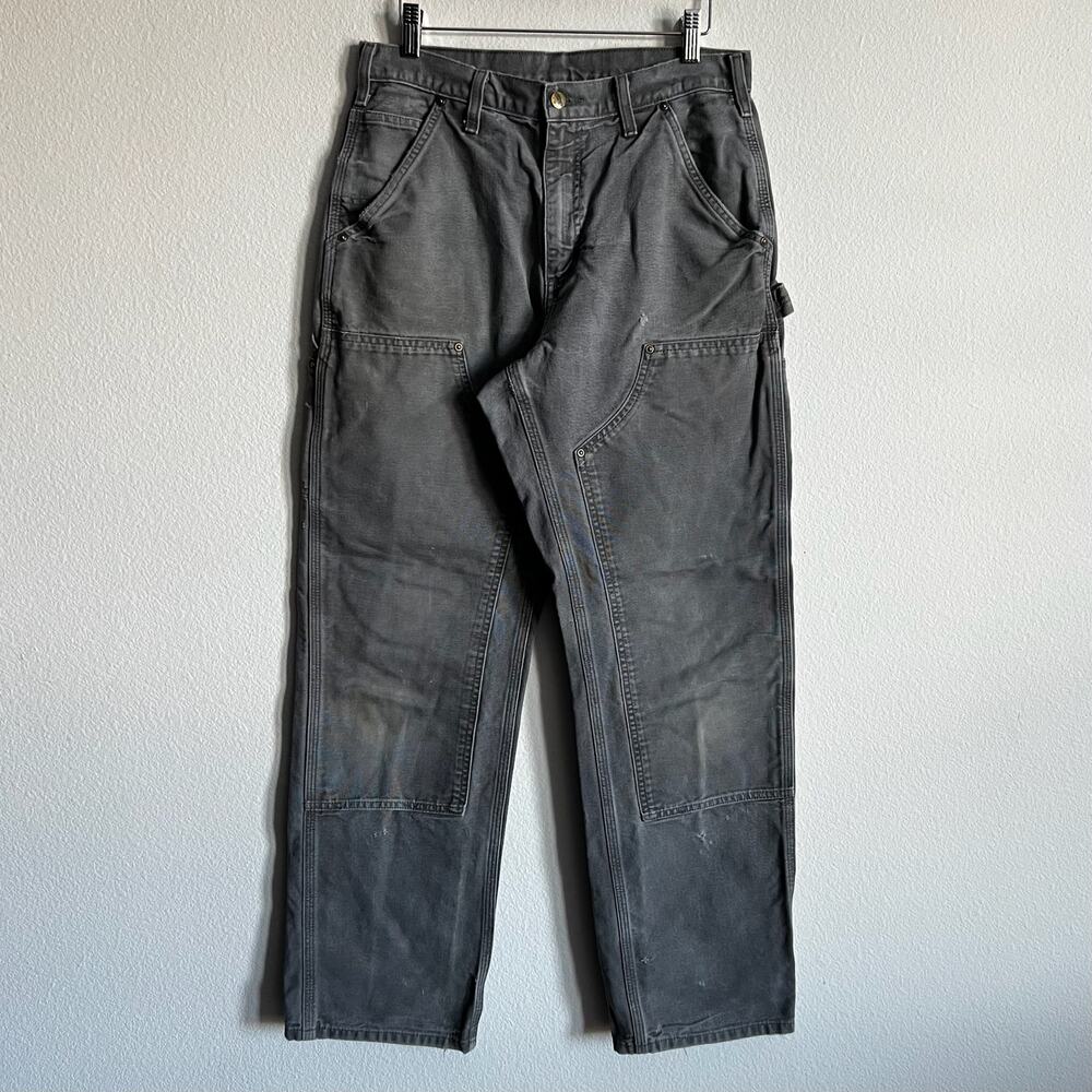 Carhartt B136 GVL gray double knee work wear carpenter pants